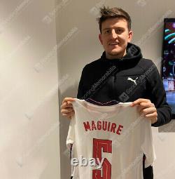 Framed Harry Maguire Signed England & Manchester United Shirts Dual Framed