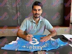 Framed Ilkay Gundogan Signed Manchester City Football Shirt See Proof & Coa