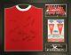 Framed Manchester United 1968 Home Football Shirt Signed By 10 With Charlton Coa