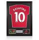 Framed Marcus Rashford Signed Manchester United 2019-20 Shirt Number 10