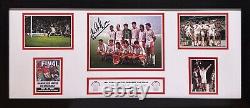 Framed Mark Hughes Signed Manchester United 1991 Ecwc Final Storyboard Coa Proof