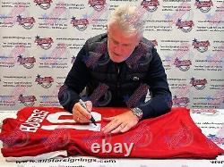 Framed Mark Hughes Signed Manchester United Football Shirt With Coa & Proof