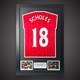 Framed Paul Scholes Hand Signed Manchester United Football Shirt With COA &pound;299