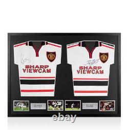 Framed Paul Scholes & Ryan Giggs Signed Manchester United Shirts Dual Framed