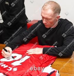 Framed Paul Scholes Signed Manchester United Shirt Home, 1999-00 Compact