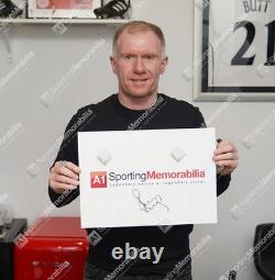 Framed Paul Scholes Signed Manchester United Shirt Home, 1999-00 Compact