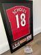 Framed Paul Scholes Signed Manchester United Shirt Retro, Number 18 COA