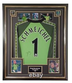 Framed Peter Schmeichel of Manchester United Signed Shirt Jersey 1999 DISPLAY