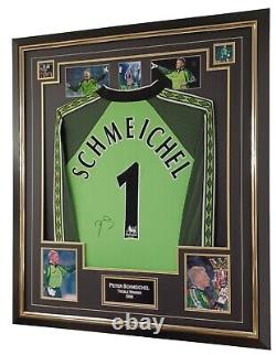 Framed Peter Schmeichel of Manchester United Signed Shirt Jersey 1999 DISPLAY