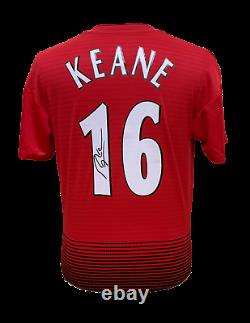 Framed Rare Roy Keane Signed Manchester United Football Shirt With Coa & Proof