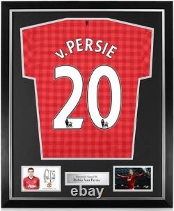 Framed Robin Van Persie Signed Manchester United Shirt Home 2012-13 Classic