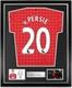 Framed Robin Van Persie Signed Manchester United Shirt Home 2012-13 Classic