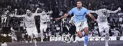 Framed Rodri Signed Champions League 2023 Final Manchester City Photo See Proof