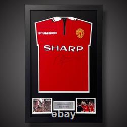 Framed Roy Keane Manchester United Signed Shirt Private Signing With COA £299