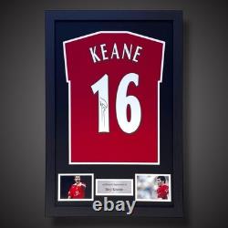 Framed Roy Keane Manchester United Signed Shirt With COA £325