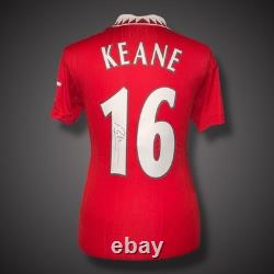 Framed Roy Keane Manchester United Signed Shirt With COA £325