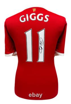 Framed Ryan Giggs Manchester United Signed Football Shirt See Proof & Coa