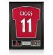 Framed Ryan Giggs Signed Manchester United Shirt 1999, Number 11 Fan Style