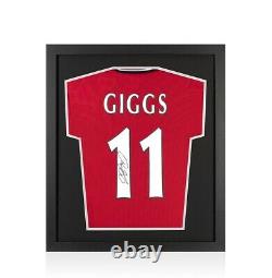 Framed Ryan Giggs Signed Manchester United Shirt 1999, Number 11 Fan Style C