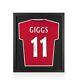Framed Ryan Giggs Signed Manchester United Shirt 1999, Number 11 Fan Style C