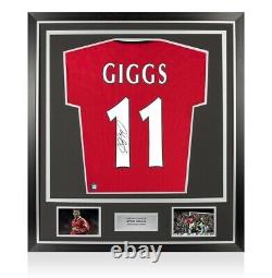 Framed Ryan Giggs Signed Manchester United Shirt 1999, Number 11 Fan Style Pre