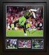 Framed Schmeichel Signed Manchester United Treble 1999 Football Photo Proof