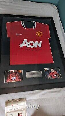 Framed Wayne Rooney Hand Signed Manchester United Football Shirt With Coa