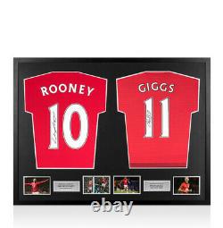 Framed Wayne Rooney & Ryan Giggs Manchester United Signed Shirts Dual Framed