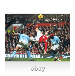 Framed Wayne Rooney Signed Manchester United Photo Overhead Kick Autograph