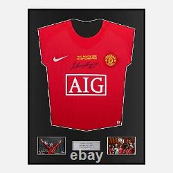 Framed Wayne Rooney Signed Manchester United Shirt 2008 Moscow Modern