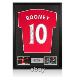 Framed Wayne Rooney Signed Manchester United Shirt 2019/2020, Number 10