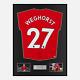Framed Wout Weghorst Signed Manchester United Shirt Home 2022-23 Modern