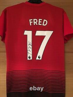 Fred Signed Manchester United Shirt 18/19 Shirt, Brazil Legend With Proof