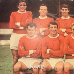 Fully Signed Original Manchester United Team Card Inc Best, Charlton Law, Stiles