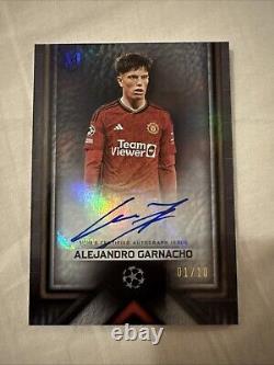 Garnacho Signed Manchester United 01/10 First Print Rare Card Topps Museum