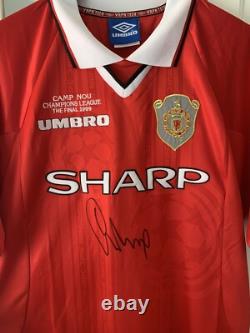 Garry Neville Signed Manchester United 1999 Champions League Shirt -Reproduction