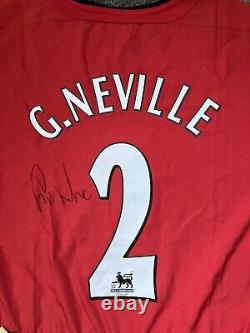 Gary Neville #2 Manchester United 2002/04 Signed Football Shirt with COA
