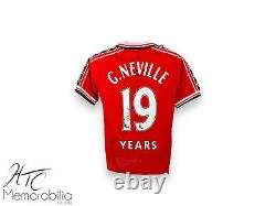 Gary Neville Manchester United Signed 1999 Football Shirt COA