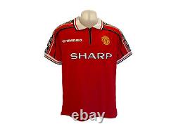 Gary Neville Manchester United Signed 1999 Football Shirt COA