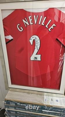 Gary Neville Manchester United Signed And Framed Football Shirt