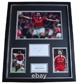 Gary Neville SIGNED Framed Photo Autograph Huge display Manchester United COA