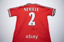 Gary Neville Signed Jersey Manchester United F. C. Genuine Autograph AFTAL COA