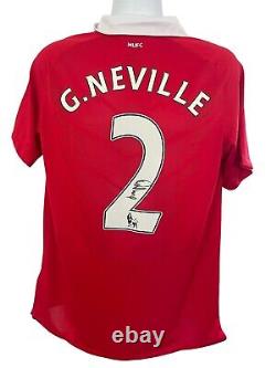 Gary Neville Signed Manchester United Shirt With COA and Photo Proof