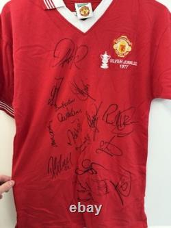 Genuine Hand Signed Manchester United Shirt -Scholes, Ferdinand, Irwin