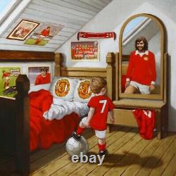 George Best, Art, Print, Manchester United, Painting, Football, Collectable