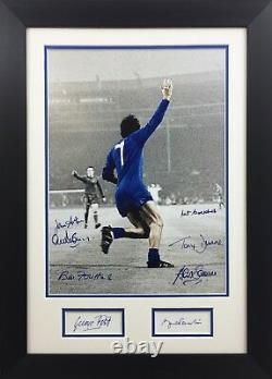 George Best Bobby Charlton +6 Hand Signed Manchester United 1968 European Cup
