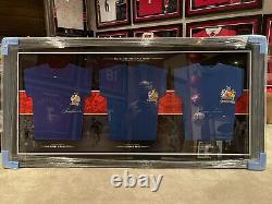 George Best, Denis Law and Sir Bobby Charlton Signed Manchester United Shirt