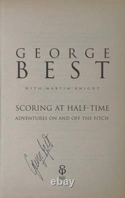 George Best Hand Signed Book Scoring At Half Time Manchester United Ireland COA