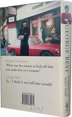 George Best Hand Signed Book Scoring At Half Time Manchester United Ireland COA