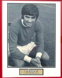 George Best Man Utd Legend, Guaranteed Hand Signed Framed 50cmx40cm Photo & COA